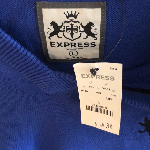 Express Cotton Long Sleeve Sweater - Picture 5 of 7